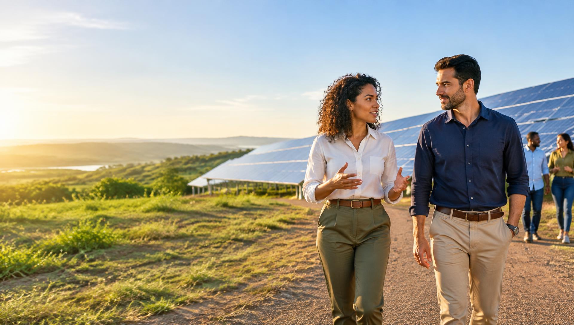 Franqueados Reduz Energia em uma usina solar